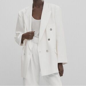 Massimo Dutti White Blazer